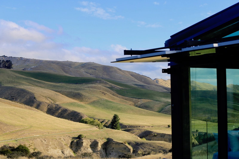 Greystone PurePod - view of the hills at golden hour