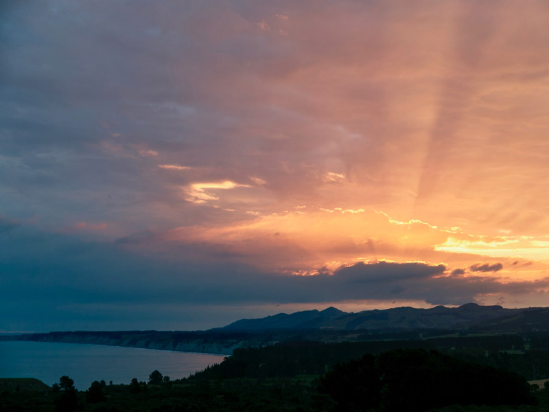 Korimako PurePod - sunset views