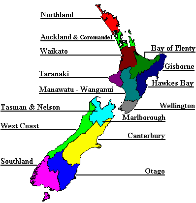 New Zealand Regions