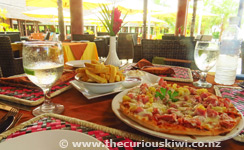 Pizza at Aggie Grey's Resort