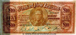 Old BNZ bank note