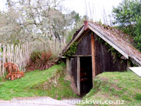 Replica Maori Whare at The Buried Village