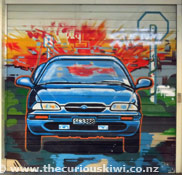 A garage door in Ghuznee Street, Artist unknown