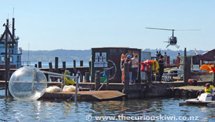 Helicopter on Lake Rotorua