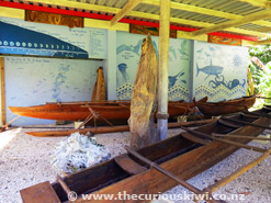 Vaka behind Cook Islands Library & Museum Society 