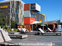 Wynyard Quarter - take a seat on the outdoor furniture