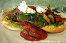 Zippy Central roasted vege bagel